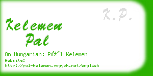 kelemen pal business card